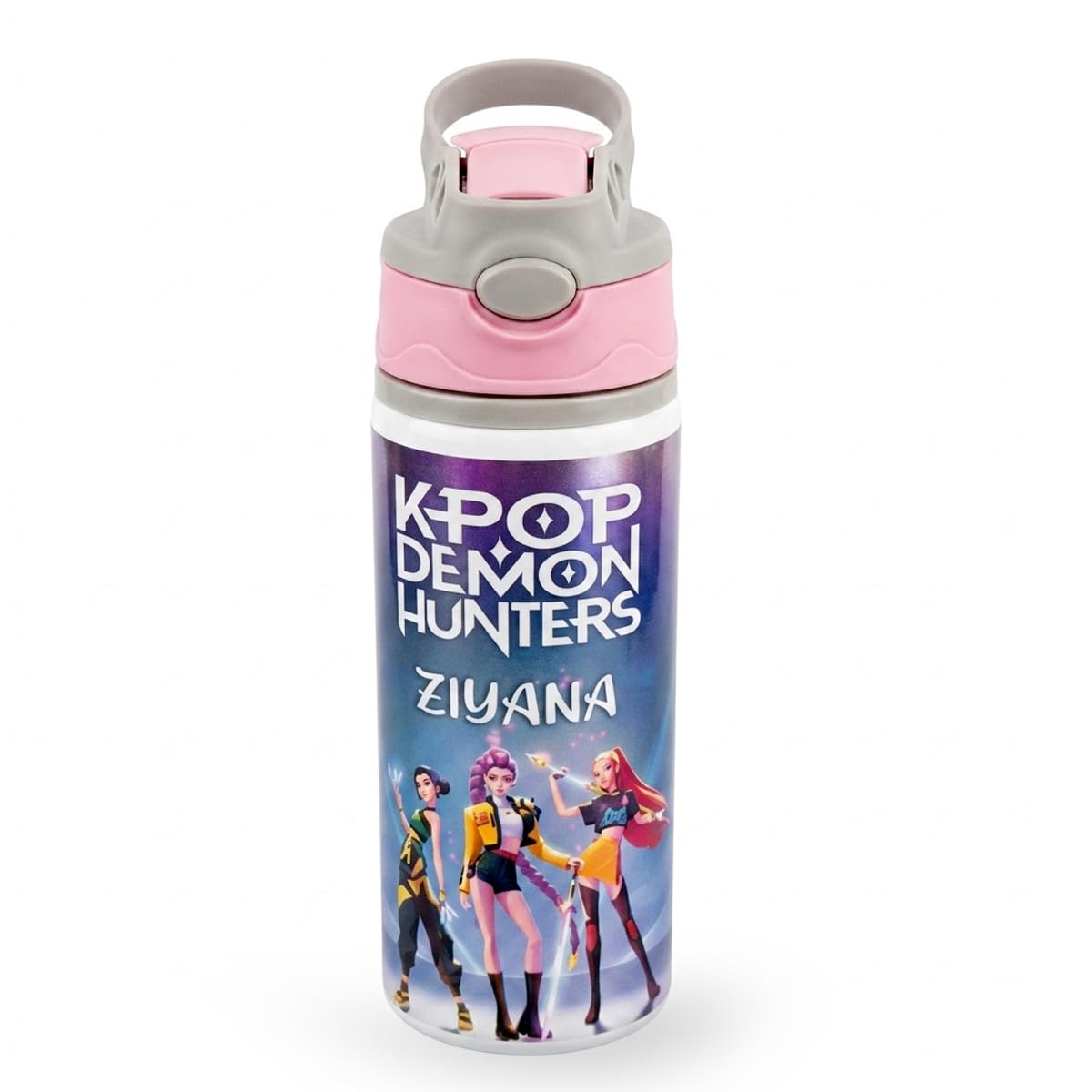 Customized Sipper Water Bottles with Name Printed 750 ML, Gifts for Girls & Kids, Customised Name Bottle for Birthdays, Pink, Puple & Blue (Set of 1)-image-5