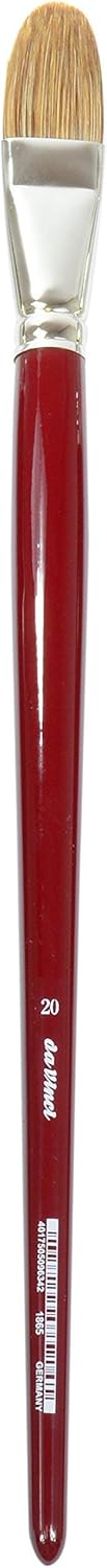 da Vinci Oil & Acrylic Series 1865 Paint Brush, Filbert Light Ox Hair Sabeline with Maroon Handle, Size 20 (1865-20)