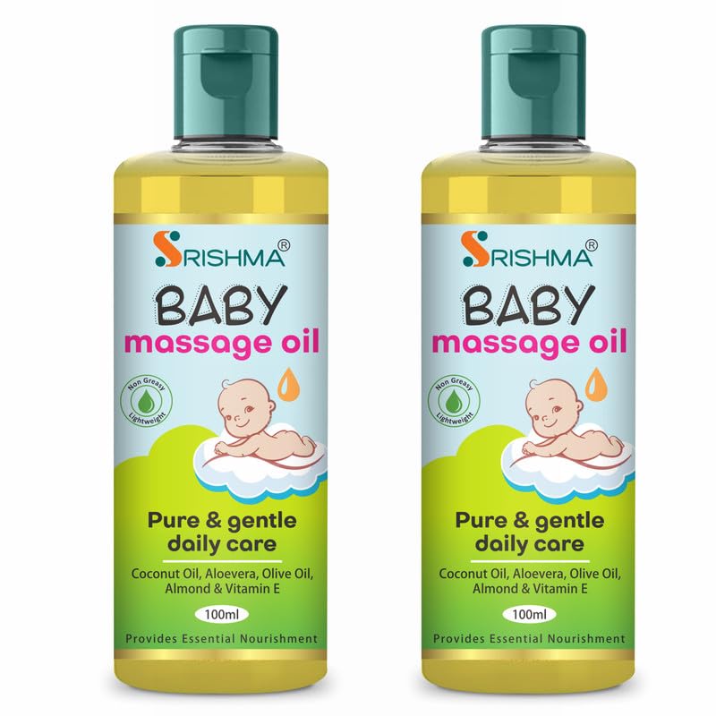Baby Massage Oil | Enriched with Coconut Oil, Aloe Vera, Olive Oil, Almond Oil & Vitamin E | Gentle Daily Baby Care | Lightweight & Non-Greasy Massage Oil for Soft & Nourished Skin | 100 ml (Golden Yellow, Pack of 2)-image-15