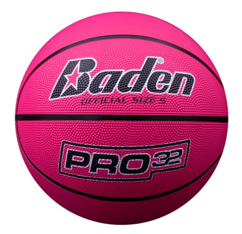 Baden | Pro32 | Durable Indoor/Outdoor Rubber Basketball (Pink 27.5)