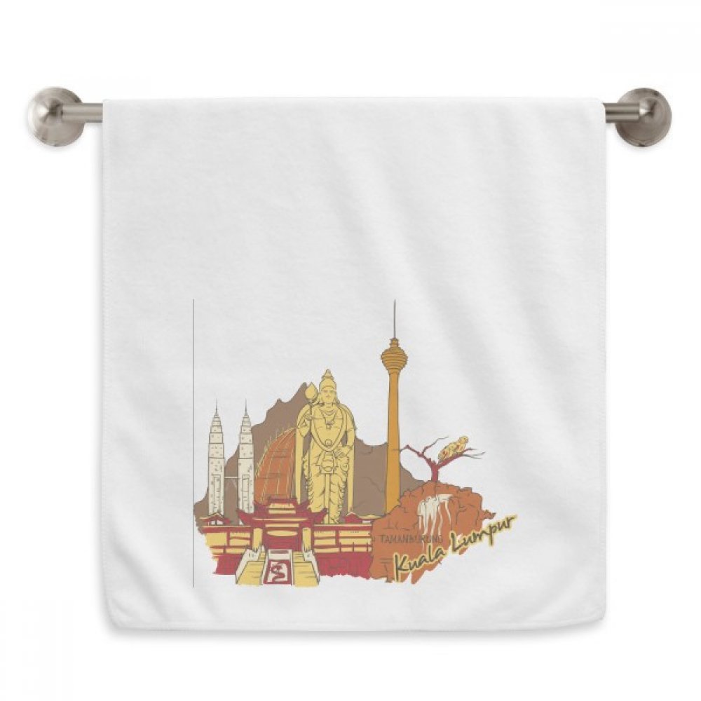 Serviette de bain Kuala Lumpur aquarelle pour une décoration de salle de bain évasion