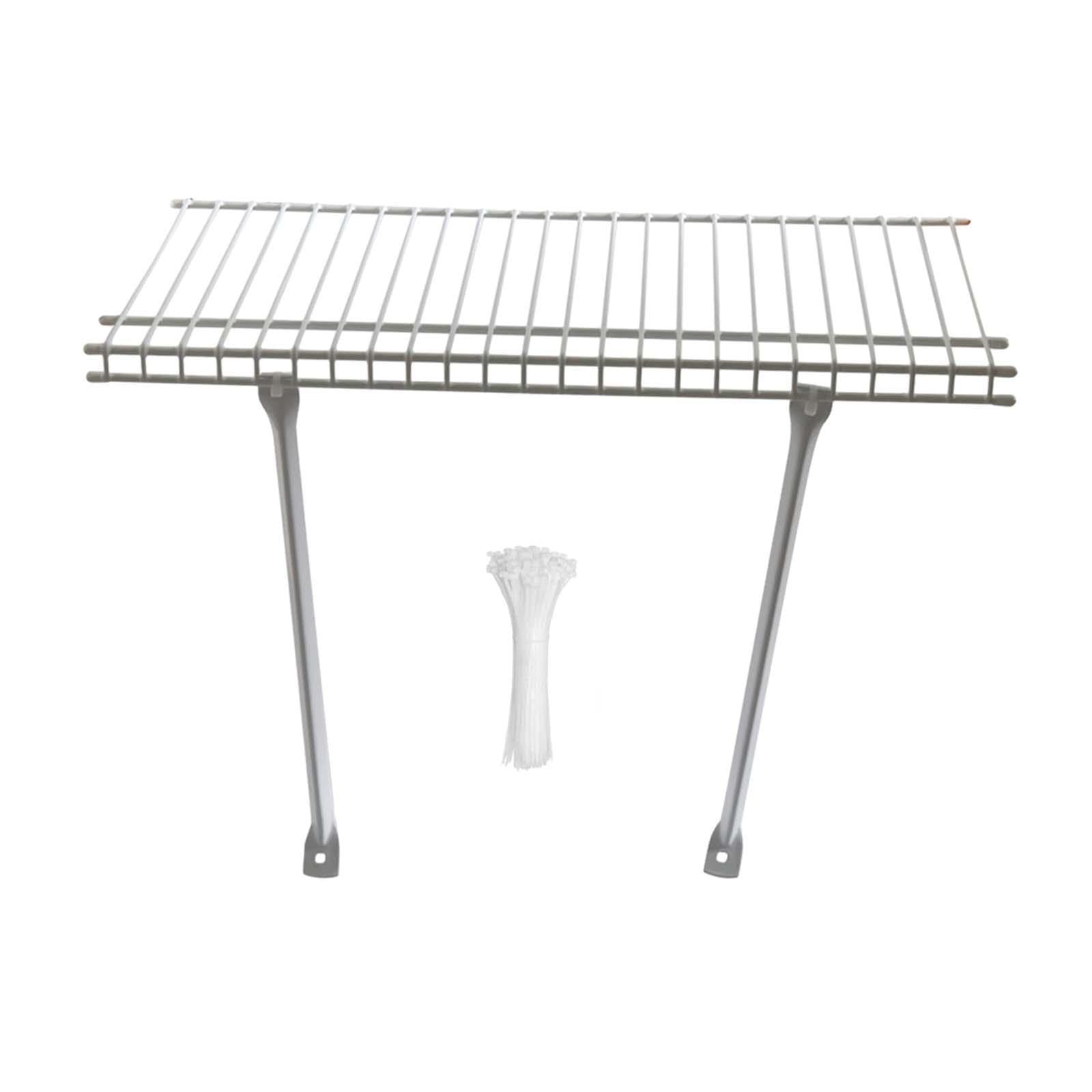 Enakshi® Wire Shelf Utility White Wire Shelving for Laundry Supermarket Basement With Brackets|Home & Garden | Household Supplies & Cleaning | Home Organization | Closet Organizers-image-8
