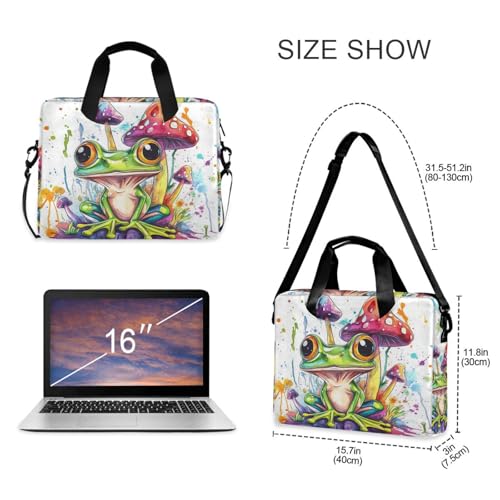 Maletín para portátil 15.6" estilo rana y seta miniatura 5