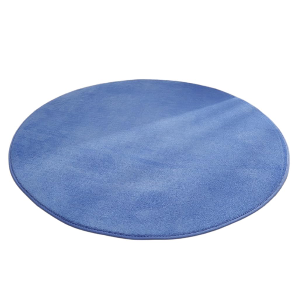Tapis rond en velours de corail antidérapant et lavable doux pour chien et salon