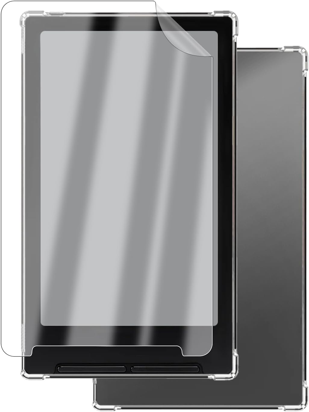 2 in 1 for XTEINK X4 (4.3 Inch) E-Book Reader Case + TPU Soft Film, TPU Ultra-Slim Shockproof Soft Cover, Anti-Yellowing Scratch-Resistant Lightweight Protective Shell, Flexible fit Friendly, Clear