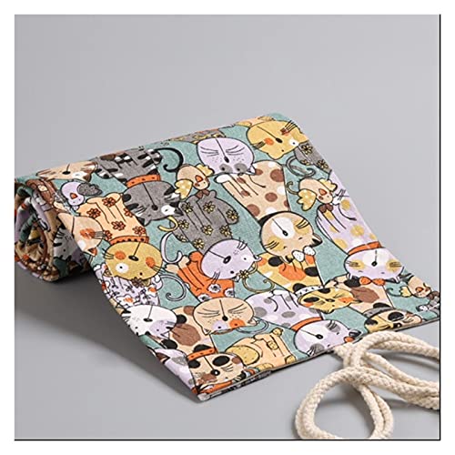 Enrouler Sac à Crayon,Trousses Crayons Rouleau 12/24/36/48/72/108 Trous rideaux de crayon à grande capacité Casse-crayon Color Colds Rideaux Crayon (Color : 108 holes) Cover