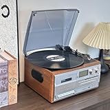 【LECTURE CD/CASSETTE】Grâce à sa conception intégrée, les fentes pour cassette et CD sont situées en façade. Insérez facilement votre CD ou cassette préféré et profitez de votre musique grâce aux haut-parleurs stéréo intégrés.