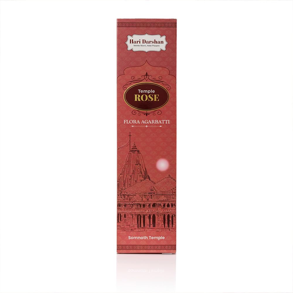 Hari Darshan Temple Premium Flora Combo Agarbatti - Pack of 4-12 Sticks Each | Rose | Sandal Masala Incense Sticks | Long Lasting Fragrance for Daily Pooja, Havan, Meditation and Yoga - Image 2 thumbnail