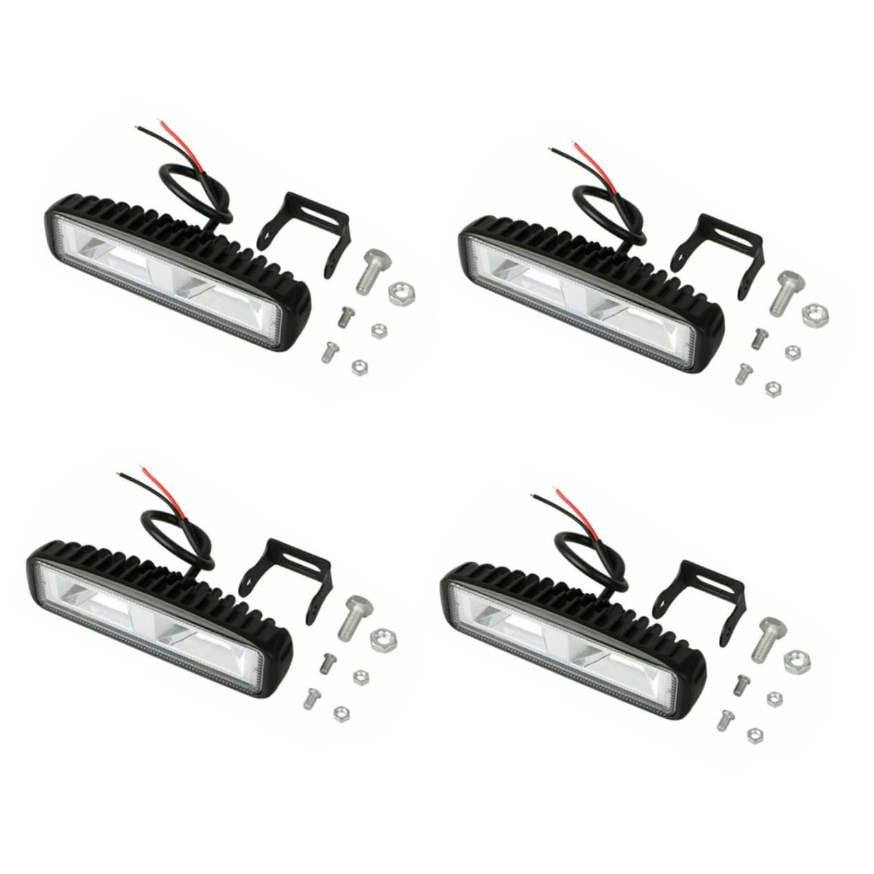Barra de luces LED para coche Hemobllo, luz de trabajo recargable para techo y conducción de 4 juegos 8