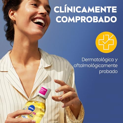 Miniatura 6 de Nivea Agua Micelar Bifásica Skin Glow - Limpiador Facial - Con 5 Sérum De Vitaminas C Y E - Desmaquillador Ojos Rostro Y Labios - Energizante - Ilumina - Hidratante - Piel Apagada Y Sensible - 400 Ml