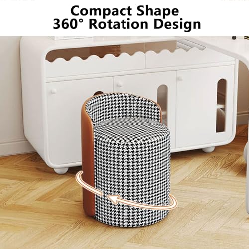 Silla giratoria 360° cómoda y compacta para tocadores con poco espacio 6