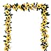 Lvydec 4 Pack Artificial Sunflower Garland - Silk Sunflower Vine Artificial Flowers Garland with Green Leaves for Wedding Party Table Decoration