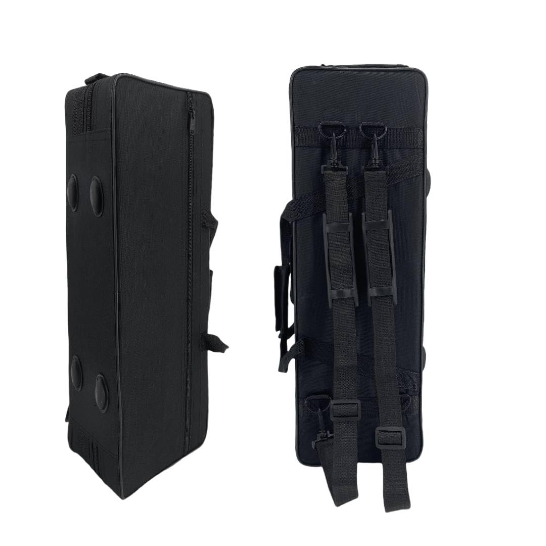 Saxophone soprano droit en si bémol – Finition laquée dorée, design ergonomique avec étui, embouchure, sangle de cou et accessoires, idéal pour débutants et confirmés