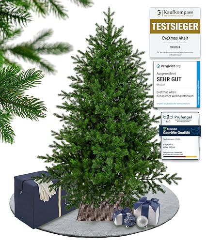 EveXmas - Altair- 185 cm- 100% Spritzguss-Künstlicher...