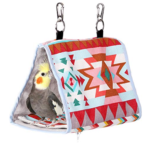 KINTOR Bird Nest Snuggle Hut,Parrot Habitat Cave Hanging Tent for Small Medium Parrots Budgies Eclectus Parakeet Cockatiels Lovebird African Grey (Pink Ethnic, S-8.2x4.7x2.5inch) KINTOR Bird Nest Snuggle Hut,Parrot Habitat Cave Hanging Tent for Small Medium Parrots Budgies Eclectus Parakeet Cockatiels Lovebird African Grey (Pink Ethnic, S-8.2x4.7x2.5inch)
