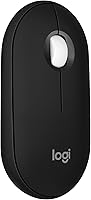 Logitech Pebble Mouse 2 M350s: Slim Bluetooth Wireless Mouse, Quiet Clicks, Multi-Device Easy-Switch, Customizable, Portable - Black