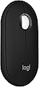 Logitech Pebble Mouse 2 M350s Slim Bluetooth Wireless Mouse, Portable, Lightweight, Customizable Button, Quiet Clicks, Easy-Switch for Windows, macOS, iPadOS, Android, Chrome OS - Black