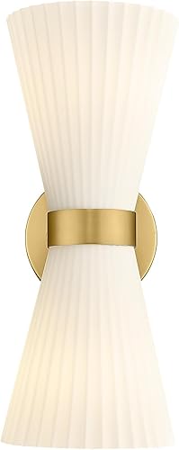 Aplique dorado de pared, lámpara de tocador de una sola pared, lámpara de pared dorada cepillada, moderna lámpara de pared para interiores con