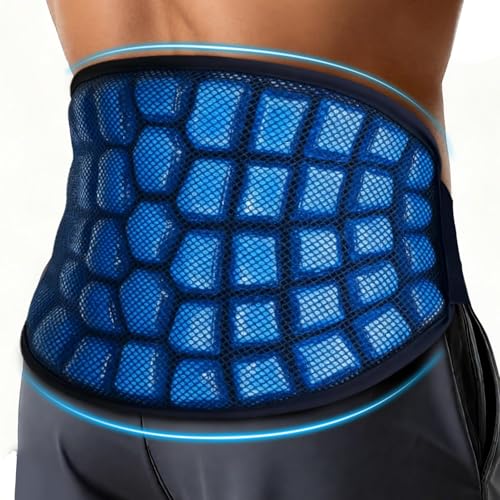 Hilph 2 Hours Long Lasting Ice Pack for Back Pain Relief - Large Cold Pack Wrap with Ice Grid Design for Lower Back Reusable Cold Compress for Waist Lower Lumbar Sciatica Tailbone 15.2 x 9.3