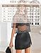Avidlove Fishnet Crop Top for Women Short Sleeve See Through Shirt O Neck Pullover Blouse (Glitter Black, Small)
