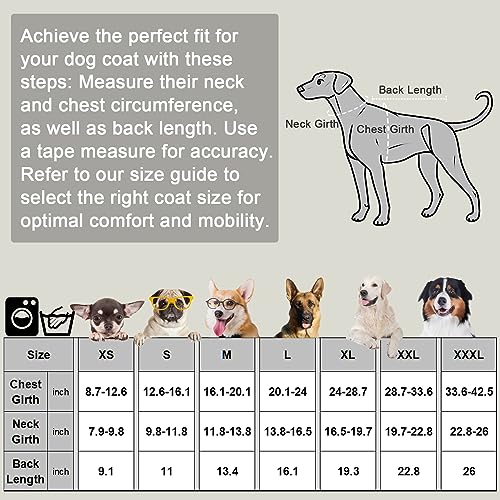 Fragralley Dog Coat, Reversible & Warm Dog Winter Coats In Plaid, Dog Snow Jacket & Puffer Vest With Leash Hole, Adjustable Fit Dog Clothes For Small Medium Large Dogs, Ideal Gift For Puppy #TOP5