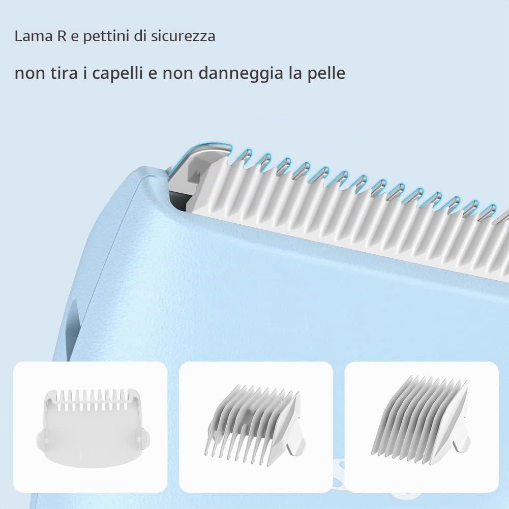 Tagliacapelli professionale silenziosoper bambini, macchina per tagliare i capelli senza fili impermeabile e ricaricabile con display LCD