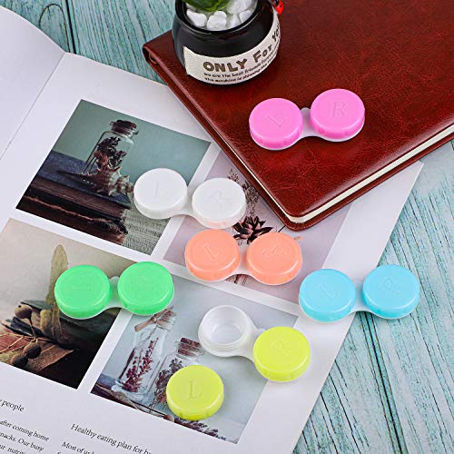 image for Elcoho 24 Pack Contact Lens Cases Contact Lens Holder Box Left/Right E