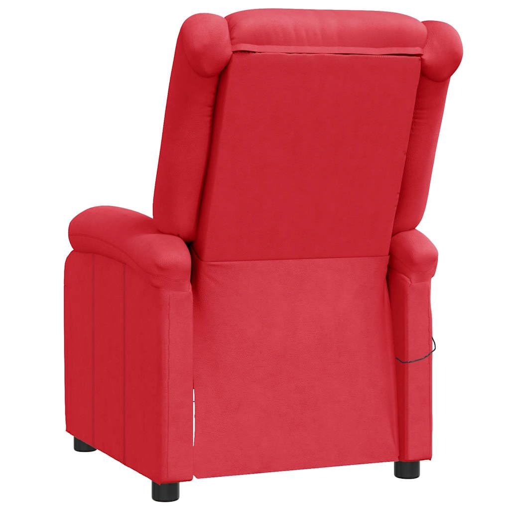 Fauteuil de Massage Rouge Similicuir,Fauteuils électriques,24.9kg-340167