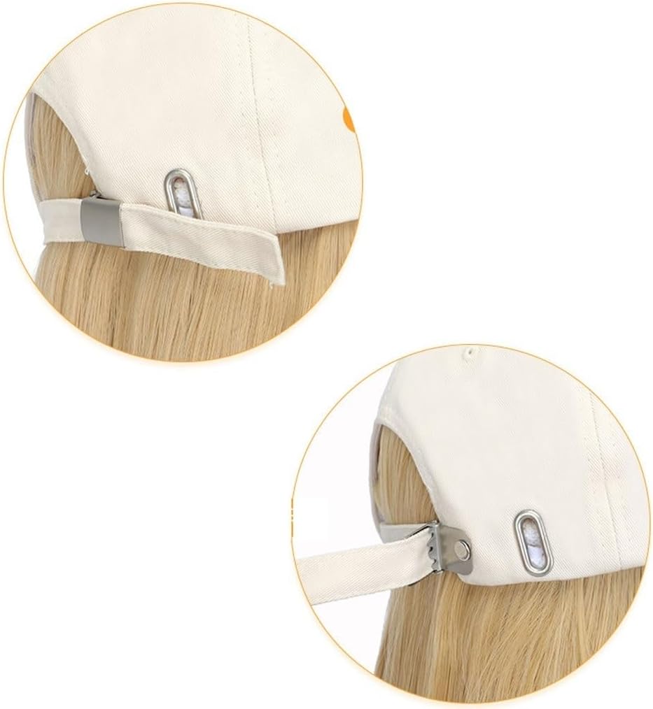 Wig Cap Hat Wig Women's Long Hair Full Head Cover Fashionable Realistic Natural Simulation Wig Cap Adjustable Wig Cap Hair Extension Cap