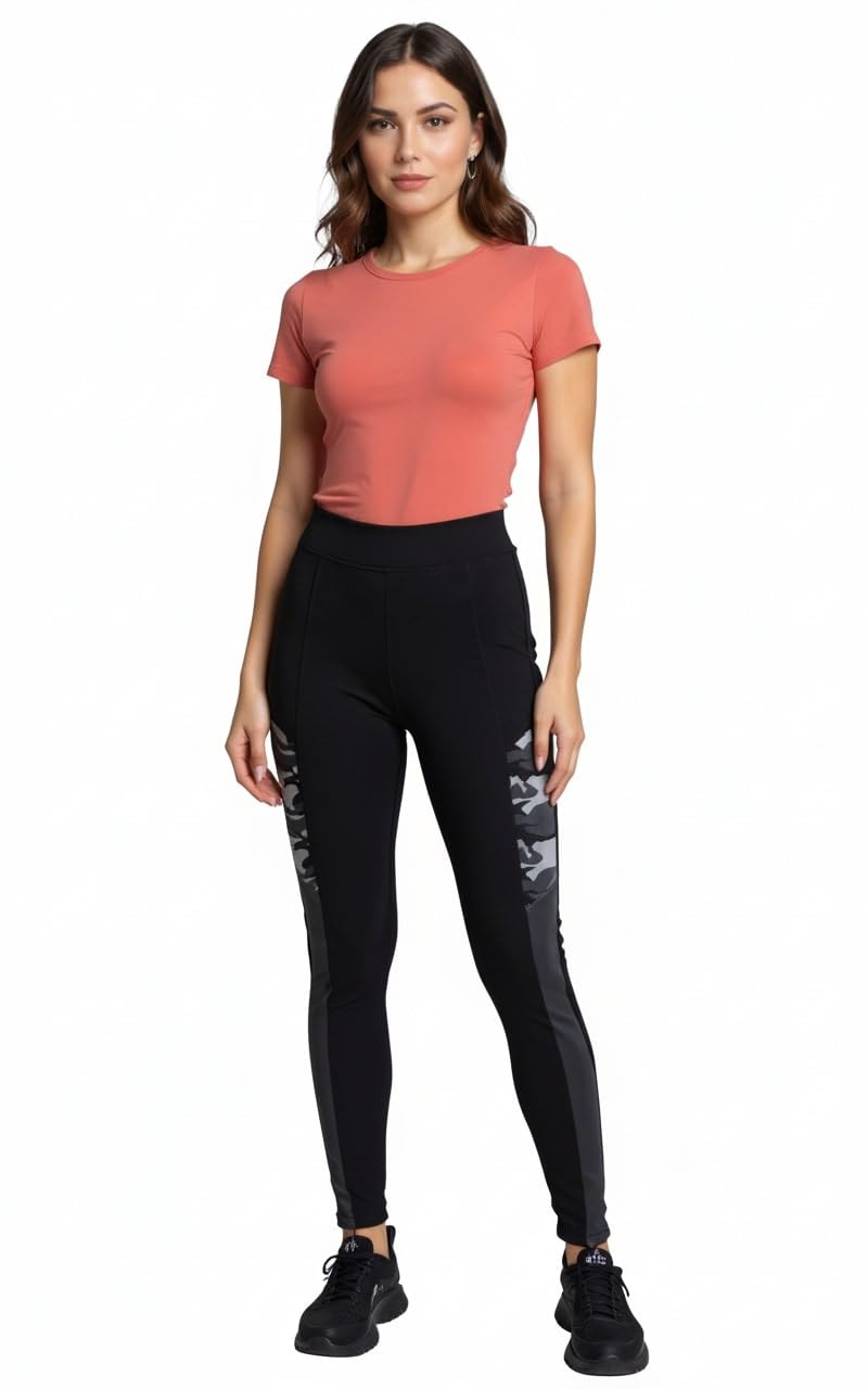 kgn hub High Waist Gym Pants for Women, Stretchable Polyester Spandex Leggings, Squat-Proof, Slim Fit, Ankle Length, Active Wear for Yoga and Workout-picture-28