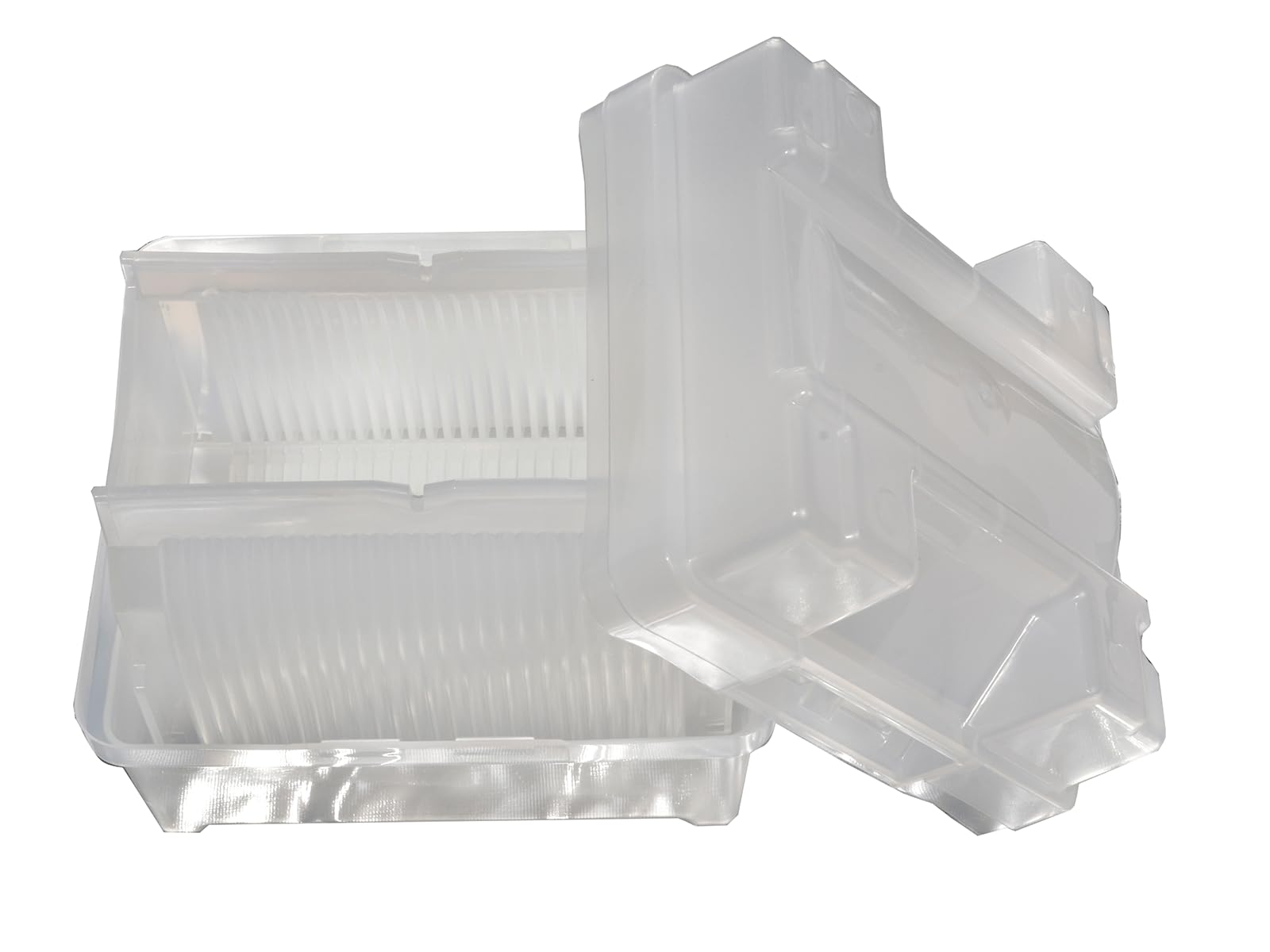 5 Pack of 4-Inch Wafer Storage Boxes - Durable Polypropylene, Cleanroom Class 100, Holds 25 Wafers Each