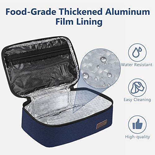Gloppie Mini Lunchbox Small Lunch Bag For Men Women Insulated Lunch Box Thermal Lunch Boxes Adult Lunch Pail Petty Food Containers Portable Cooler Bags Reusable Snack Bag Loncheras Para Hombres Blue #TOP3