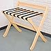Porte-Bagages Pliant en Bois Massif avec Dossier et 7 Sangles , Bagages Portatifs Valet Stand Valise Stand 68x50x80cm (Color : D)