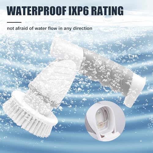 Image of Electric Spin Scrubber, Cordless Electric Cleaning Brush for Bathroom Electric Spin Cleaner with 4 Replaceable Shower Cleaning Brush Heads for Wall, Stove, Tile, Bathtub, Toilet, Window