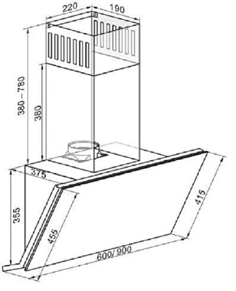 Kaiser Piano cottura a induzione HC 93691 IS+AT 9430 F ECO, Piano cottura elettrico 90 cm /5 zone di cottura+cappa aspirante, 90 cm