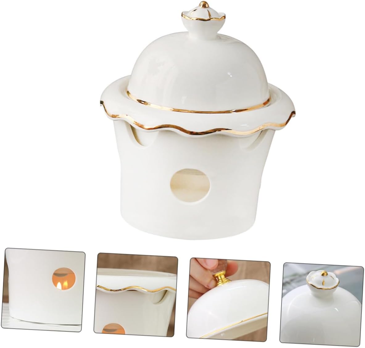 1 Set Ceramic Dessert Bowl Multipurpose Steamed Egg Fin Bowl with High End Appearance for Soups Grains and Sweet Soups Fine Workmanship and Smooth Edges