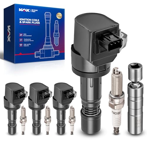 Image of KAX Ignition Coils & Spark Plugs Set Fit for Honda Civic 2012-2015 1.8L,