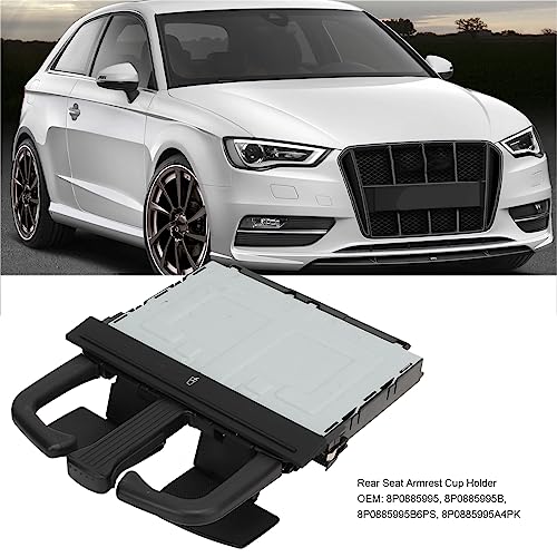 Portavasos para reposabrazos trasero compatible con A3 A4 A5 A6 Q5 Q7 miniatura 3