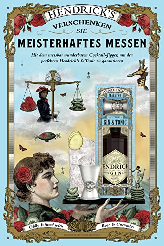 Hendrick’s Gin Geschenkset mit exklusivem Barmaß, 70cl - ein meisterhaftes Gin & Tonic Set