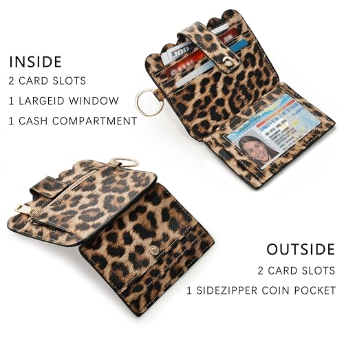 Image of Wristlet Wallet for Women with Keychain - RFID Card Holder Small Wallet Wristlet with Key Ring