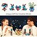 TOSY Magnet Pyramid Stone - 1 Cube Transforms into 1 Billion Shapes, 14 pcs (12 Puzzle pcs and 2 Spinners), 243 Rare Earth Magnets, Christmas Stocking Stuffers Gift for Kids, Creative Puzzle STEM Toy