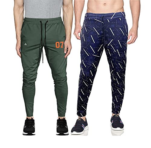 Image of AVOLT Men Slim Fit Lycra Blend Track Pants