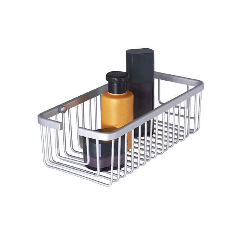 Bathroom Shelves AGYH Space Aluminum Bathroom Hardware Pendant Bathroom Shelf Single Layer net Basket deep Storage Rack (Size : 40cm)