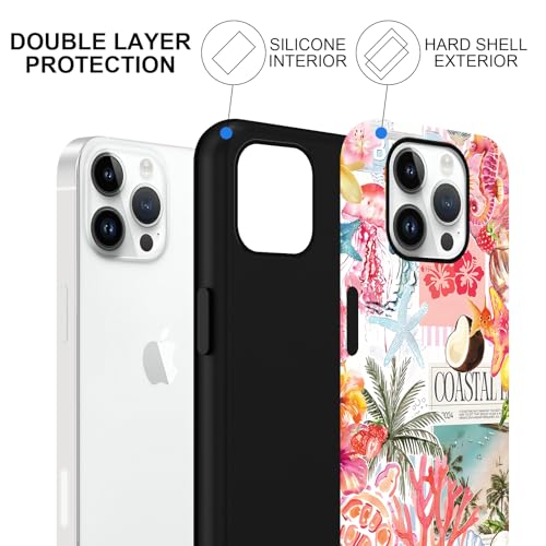 Coque iPhone 14 Pro esthétique fleur de hibiscus et design fin - 3