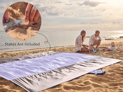 image for WEKAPO Beach Blanket - Sandproof Waterproof Extra Large Beach Mat | Ov