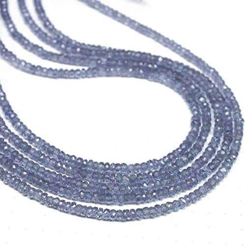 Perles tanzanite facettées rondelles pour confection de bijoux | Pierres fines AAA
