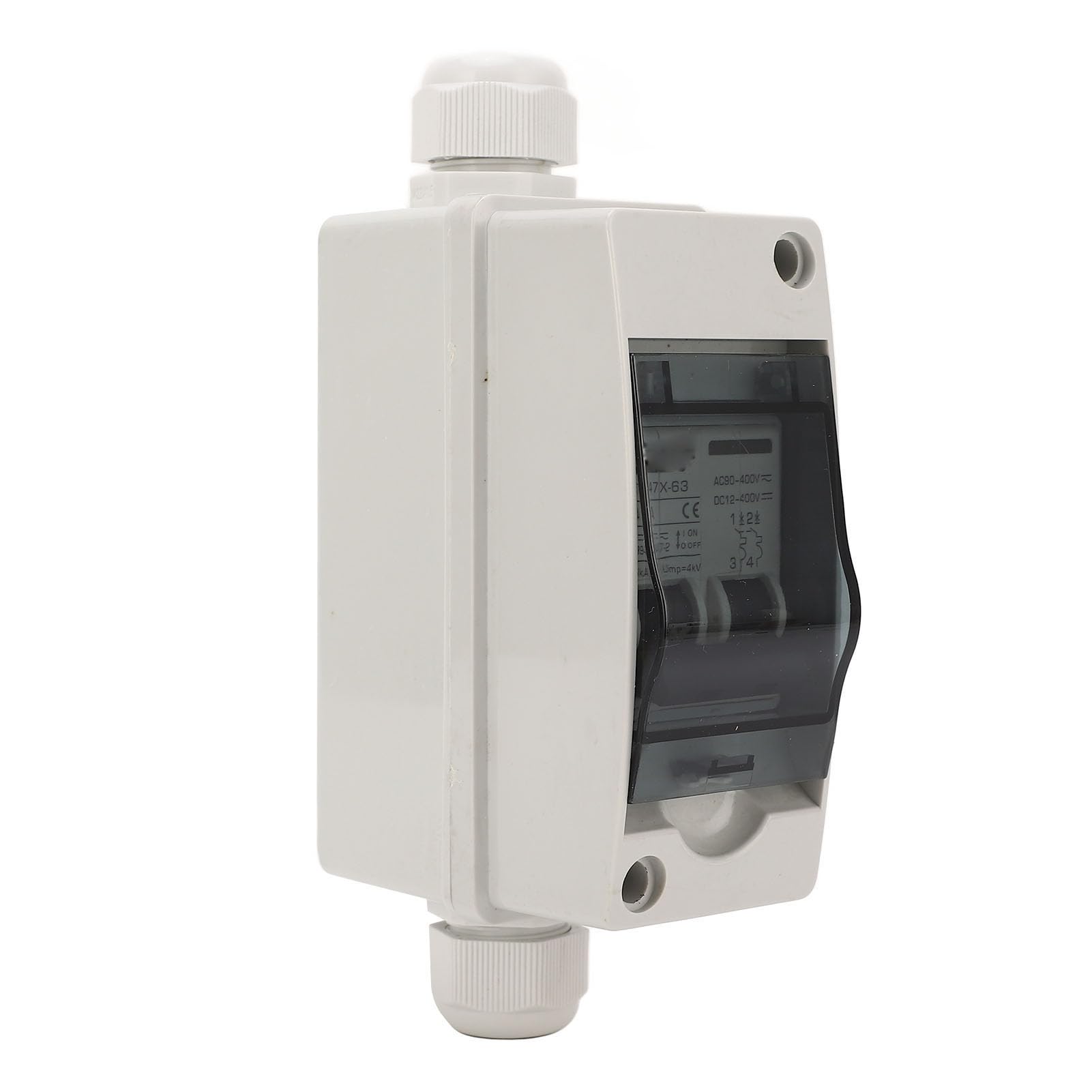Mini Interruttore Automatico 16A DC 12-400V AC 90-400V Sezionatore Solare con Scatola Impermeabile IP65 per sistemi solari fotovoltaici e Produzione di energia off-Grid -