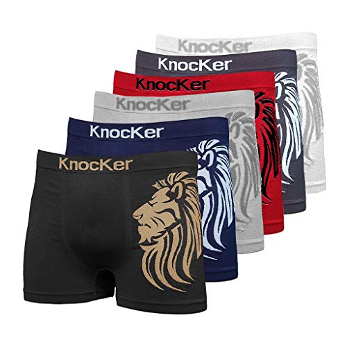 Men's Tiger Printeded Printed Nylon Stretchable Boxer 6-Pcs Set, One Size, Asst2
