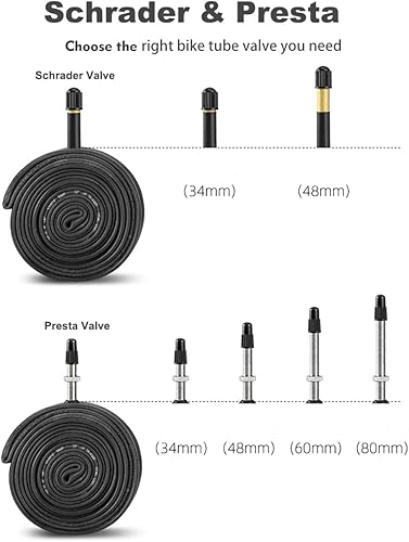 Miniatura 7 de 2-Pack 700x3543C Road Bike Inner Tubes with Tire Levers and Rim Strips, Bicycle Tube Compatible with 700x35C 700x38C 700x40C 700Cx43C Bicycle Tyre