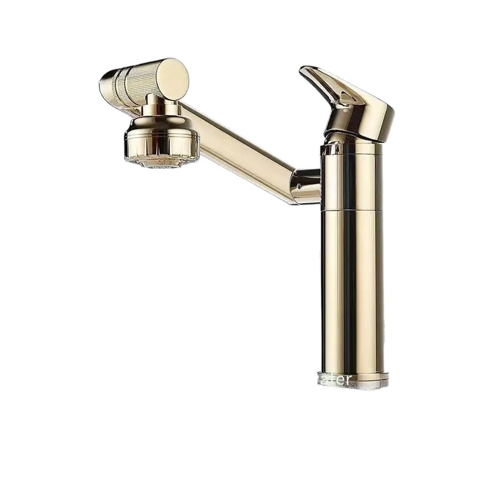 Kitchen Faucets, Universal Rotary Faucet, Wash Basin Kitchen Bathroom, Hot and Cold Household, Tap Faucets(Gold)